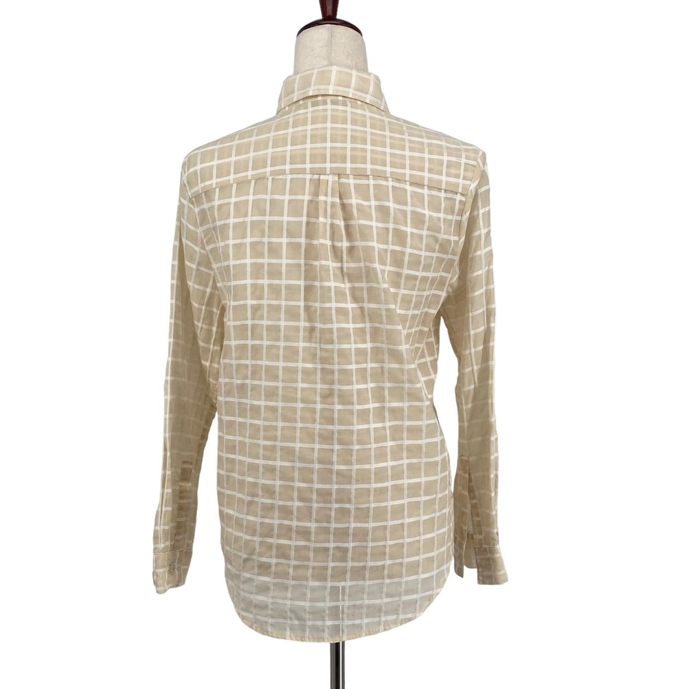 Objects Without Meaning Plaid Button Front Long S… - image 3